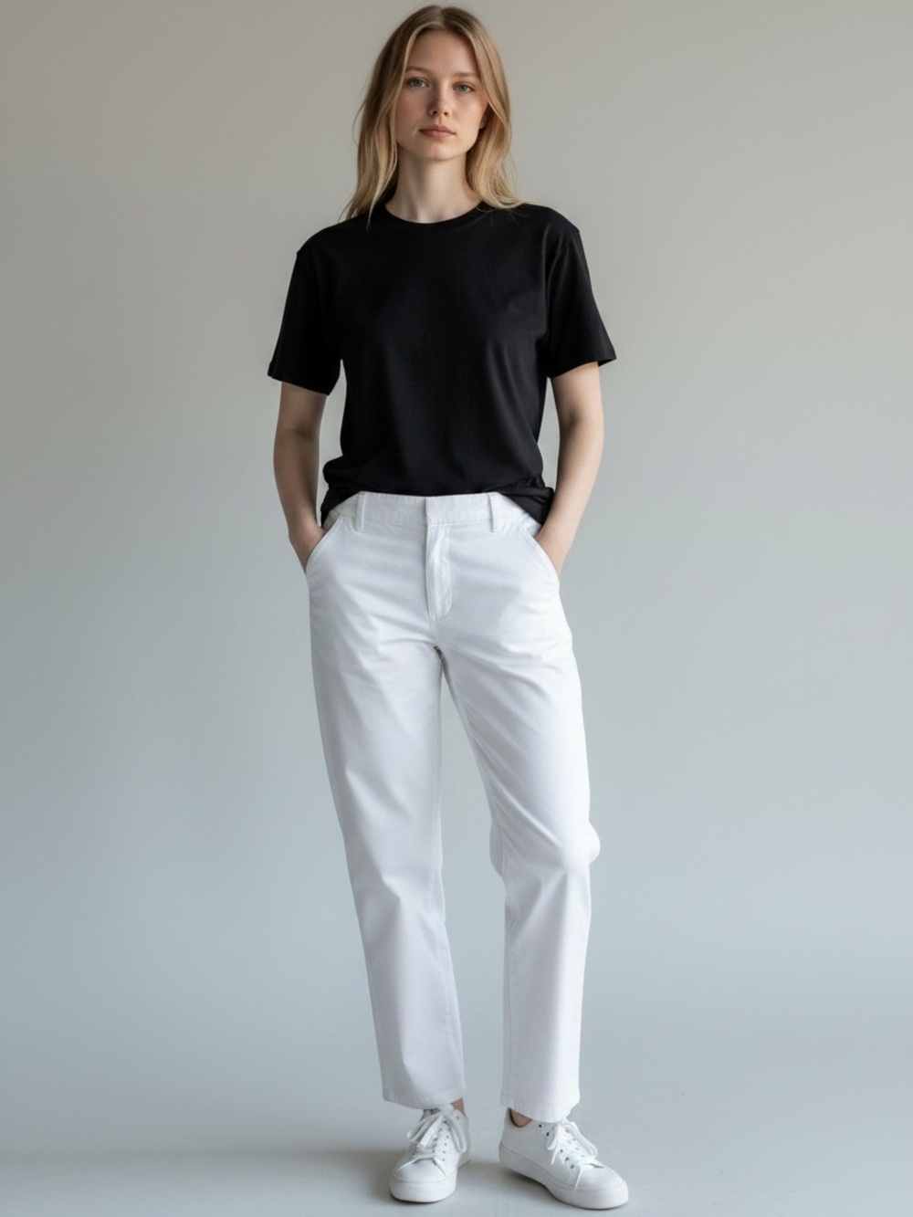 LAUREN Ralph Lauren Premium White Wide-Leg Cotton Pants, Trousers, Wmn’s Size 8